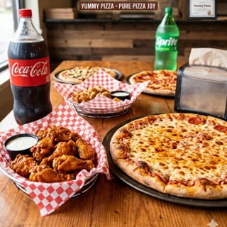 Special 16'' Cheese Pizza with Two Toppings, 10 Wings & 2 Liter Soda Special