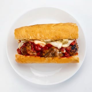 Meatball Sandwich With Fries